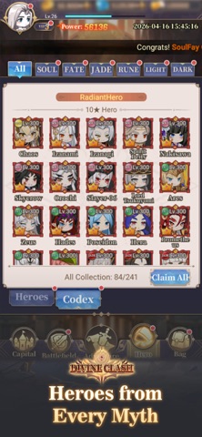 Divine Clash: AFK RPG Journey iPhone screenshot
