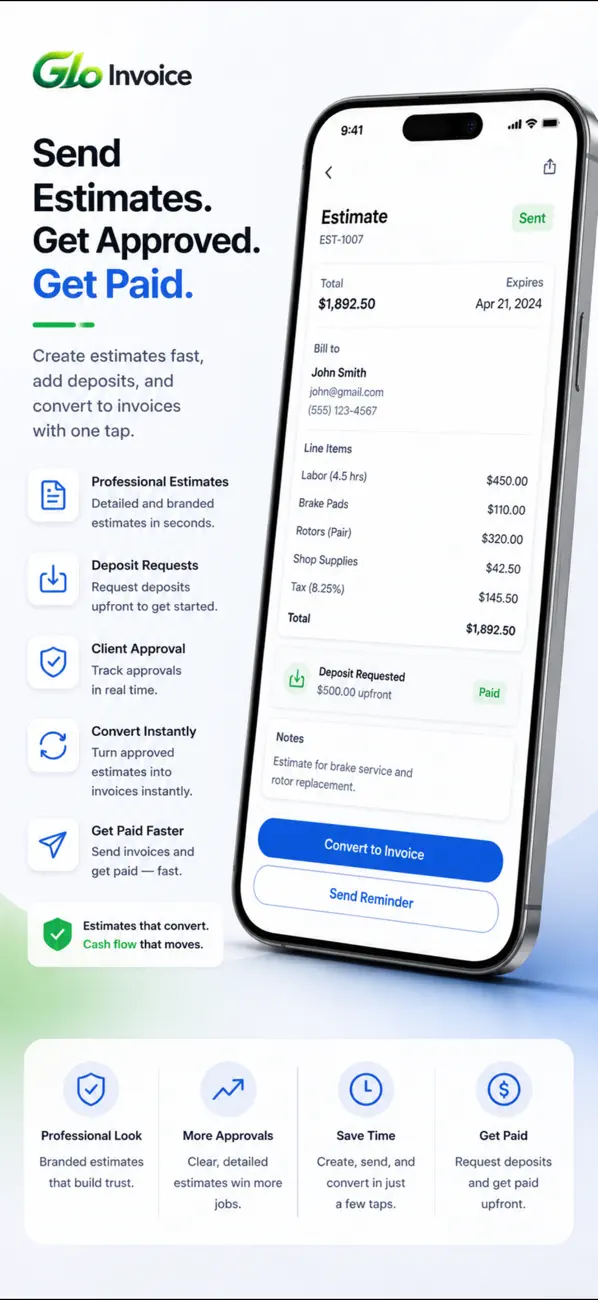 Screenshot #2 pour Glo Invoice-Free Invoice Maker