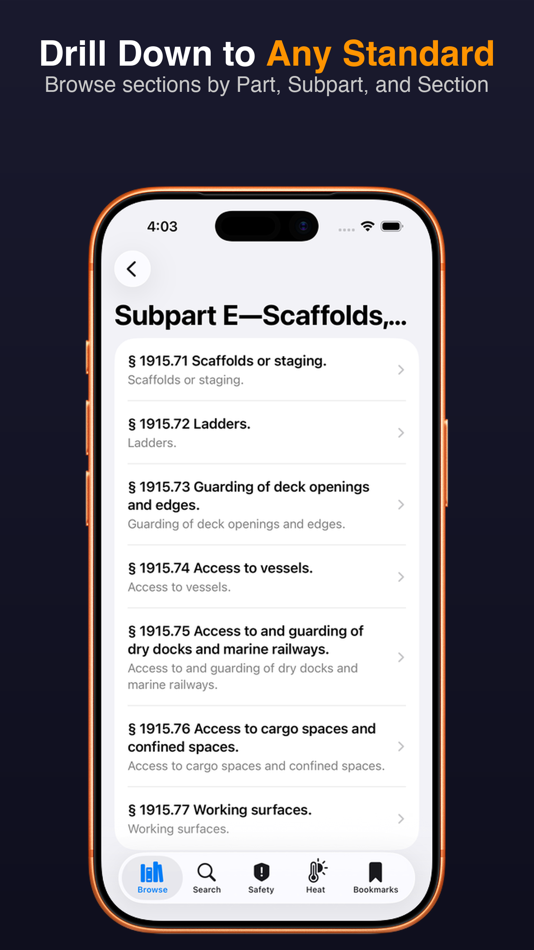 #5. OSHA Reference (iOS) Von: ZIma Logistics LLC