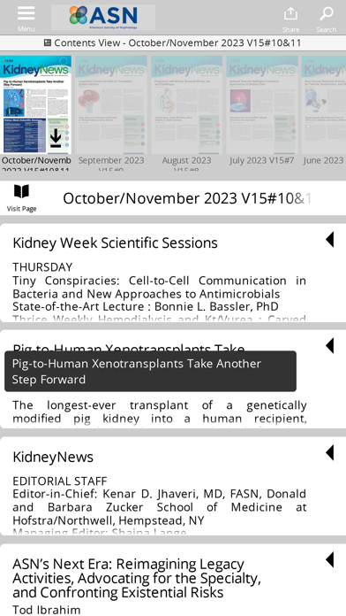 ASN Kidney News Screenshot