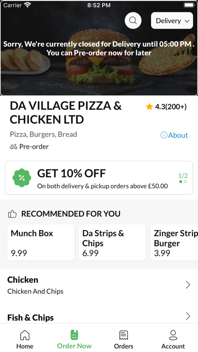 DA VILLAGE PIZZA & CHICKEN LTD Screenshot