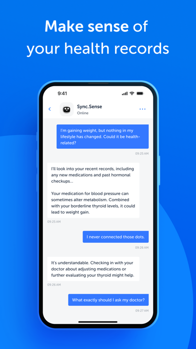 Sync.MD Personal Health Record Screenshot
