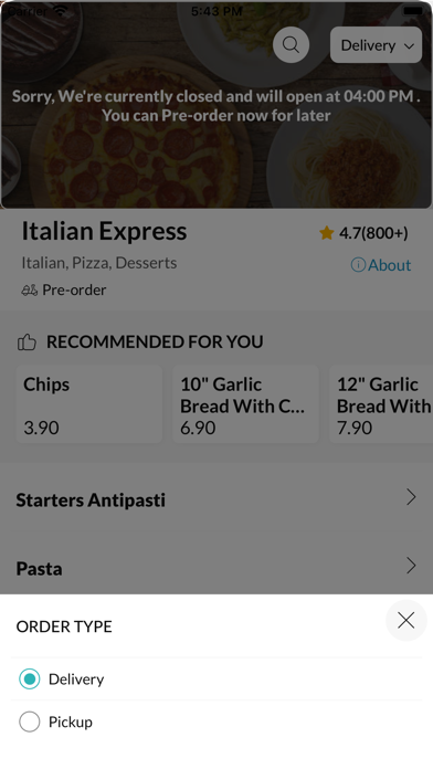 Italian Express Warrington Screenshot