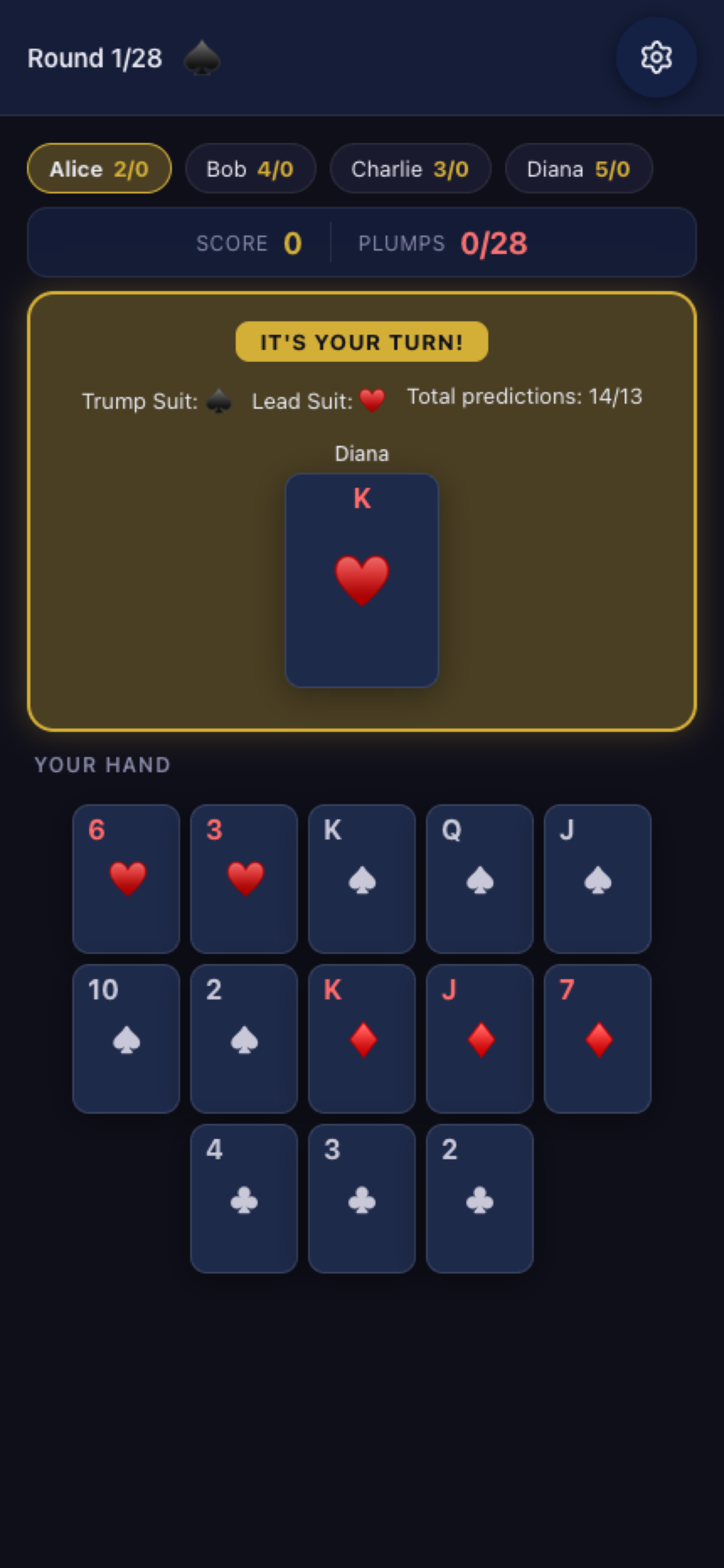 Plump Card Game