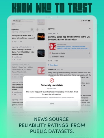 Argus for Reddit iPad screenshot 5