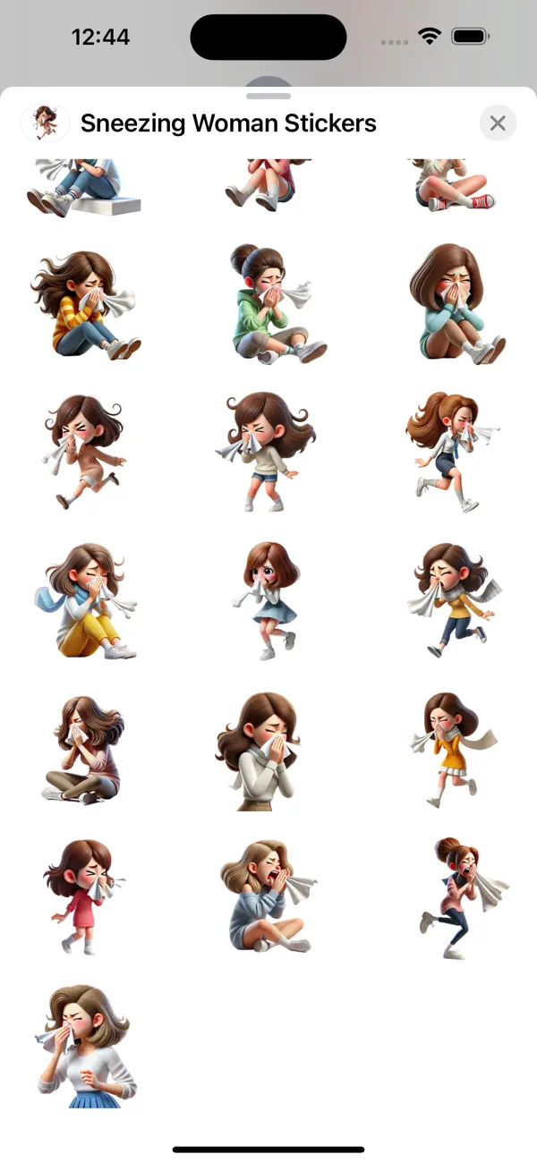 Screenshot #3 pour Sneezing Woman Stickers