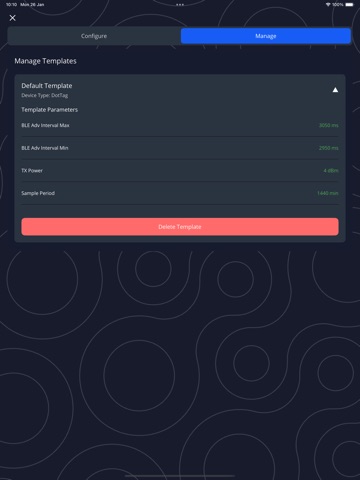 DM BLE Provisioning Tool iPad screenshot
