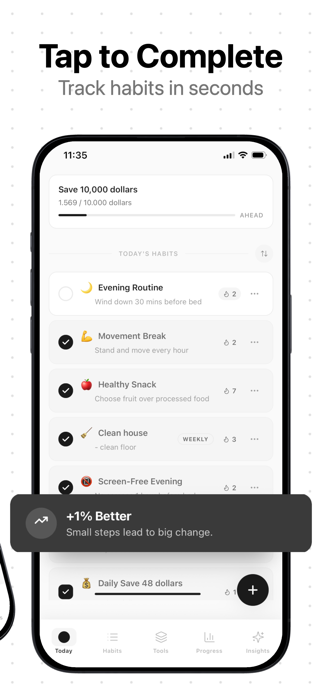 Goal & Consistency Tracker: 1% Screenshot 2 of 9