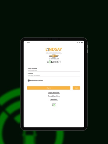 Lindsay Chevrolet Connect iPad screenshot