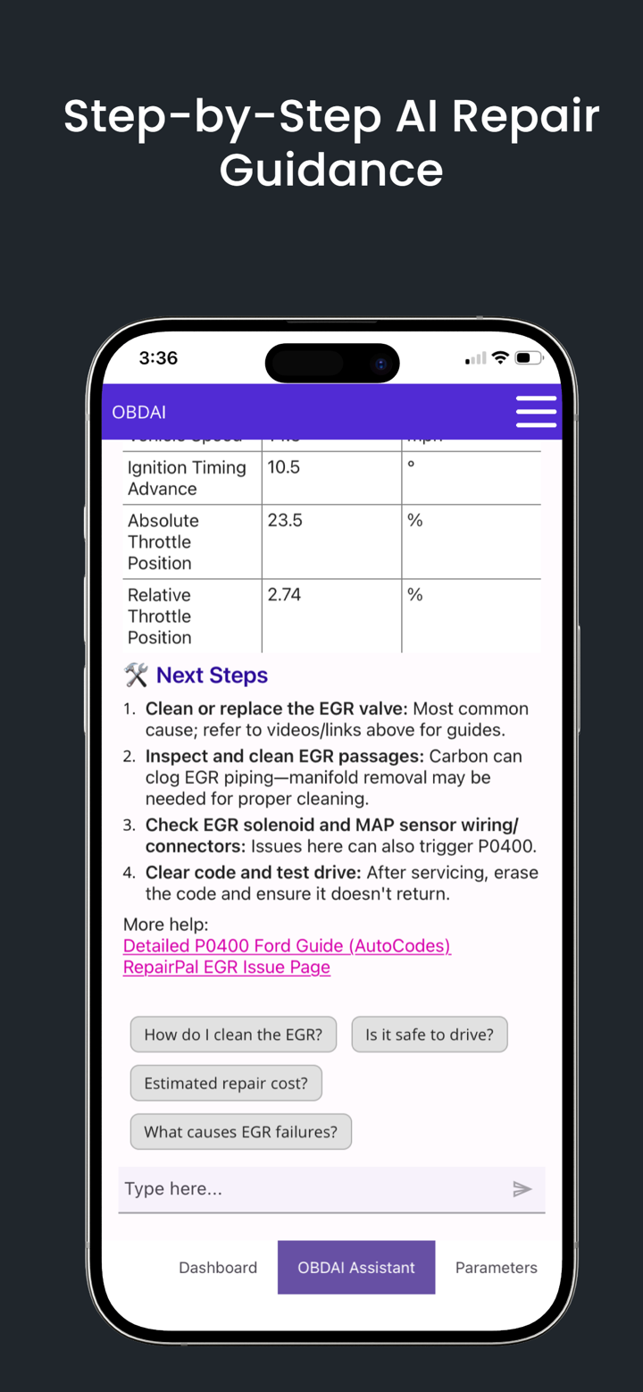 OBDAI OBD2 Scanner & ELM327 AI screenshot 9
