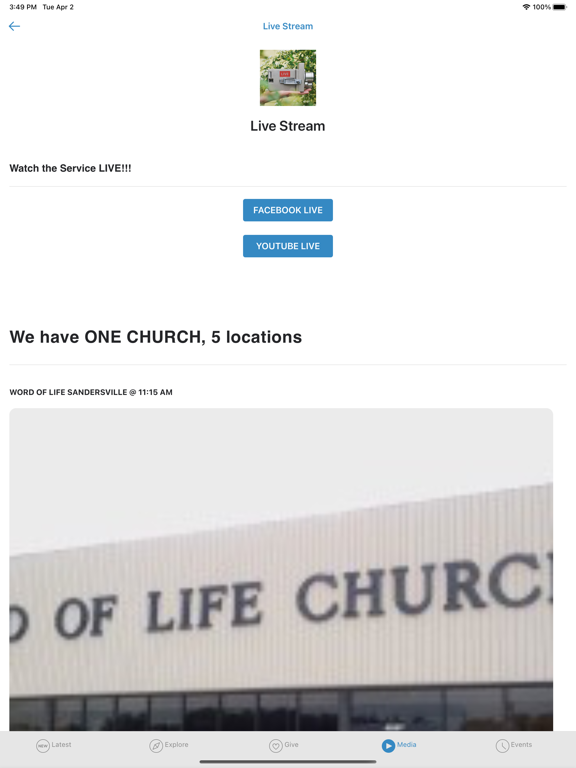 Word of Life Church Inc iPad screenshot 3 - Lifestyle app