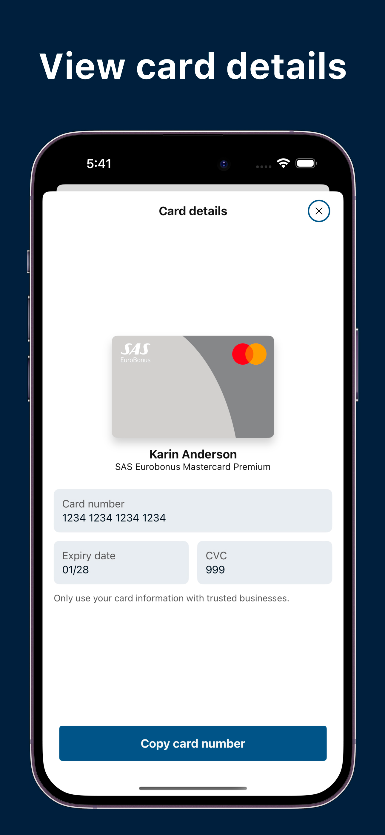 SAS EuroBonus World Mastercard screenshot 4