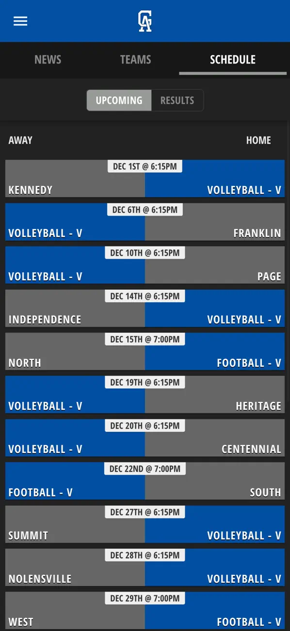 Screenshot #3 pour Gallia Academy Athletics
