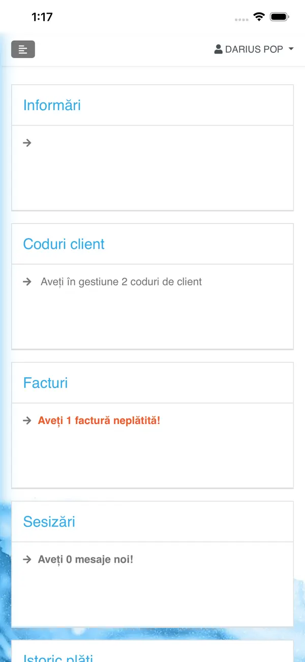 Screenshot #3 pour AQUABIS - Contul Meu