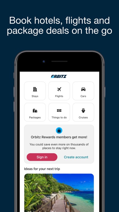 Orbitz Hotels & Flights Screenshot