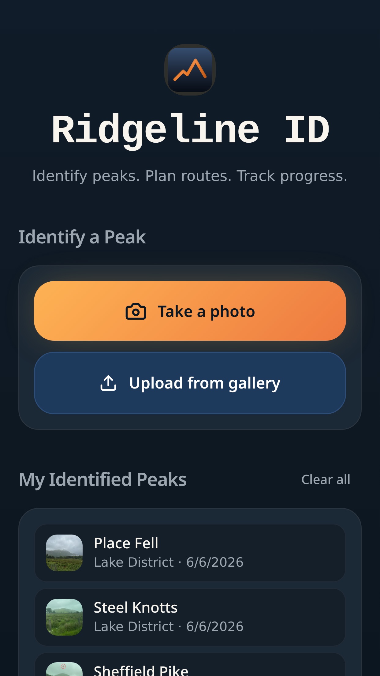 Screenshot 1 of RidgelineID