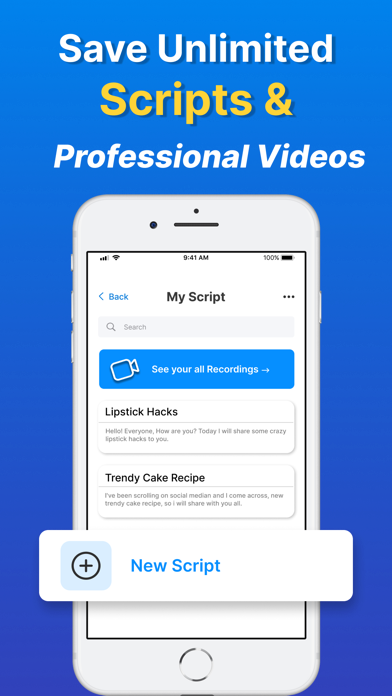 Teleprompter - AI Captions App iPhone screenshot 7 - Photo & Video app