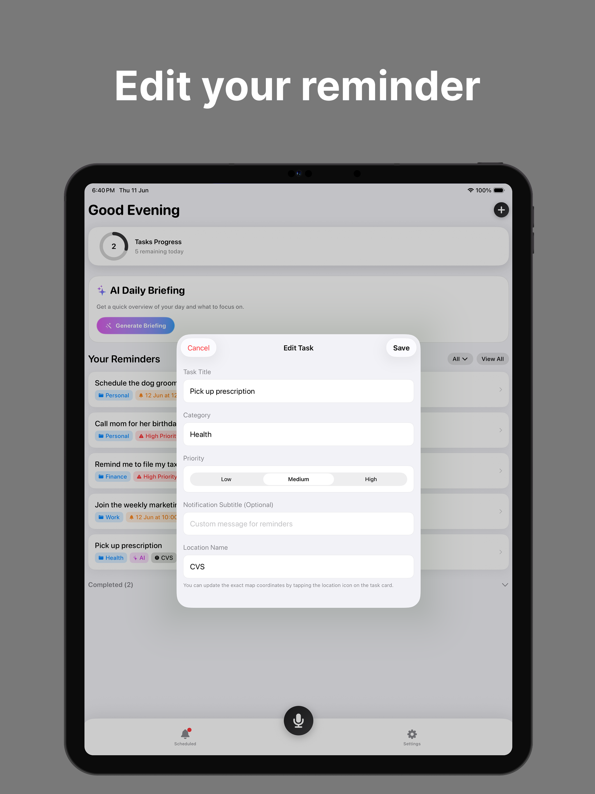 Reminder AI: Voice To-Do List