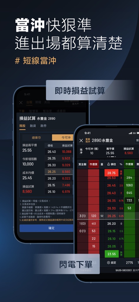 永豐金證券大戶投 – 智能籌碼權威升級 - La aplicación permite una simulación de ganancias y pérdidas en tiempo real antes de operar y ofrece colocación de órdenes ultrarrápida.