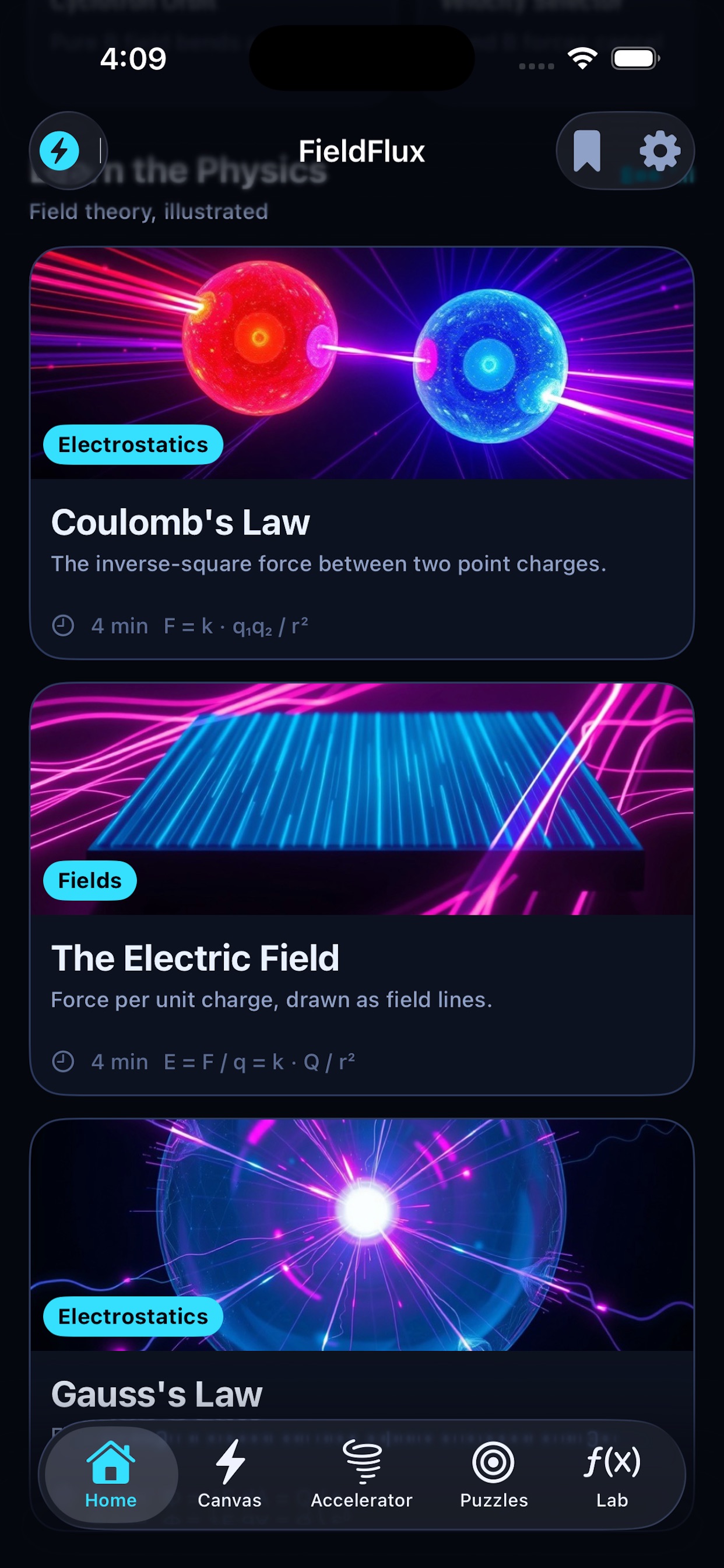 Screenshot 2 of FieldFlux: Fields & Particles