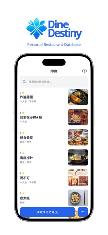 Dine Destiny: Restaurant Diary screenshot