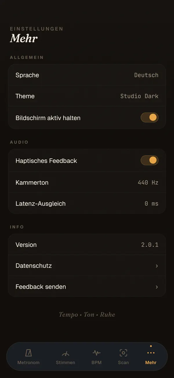 Screenshot #3 pour Tempi - Metronome and Tuner