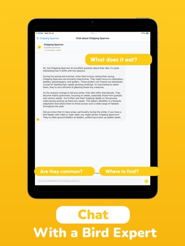 Bird Identifier: ChirpSense iPad screenshot