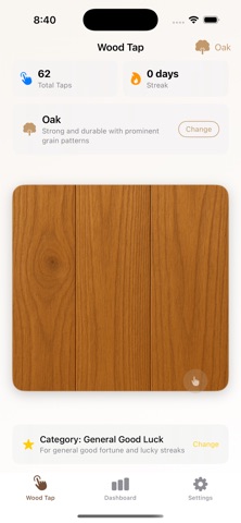 WoodTap Counter & Statistic screenshot