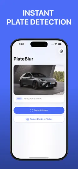 Captura de pantalla de PlateBlur: Matrículas Privadas en iPhone 1
