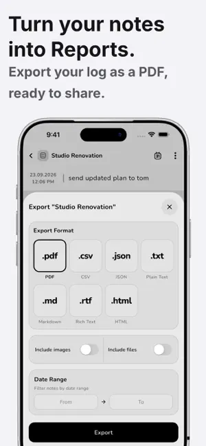 Lognote: Timestamped Notes screenshot 3