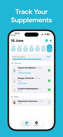 Supplement Tracker: NutriNow Screenshot 1 of 3