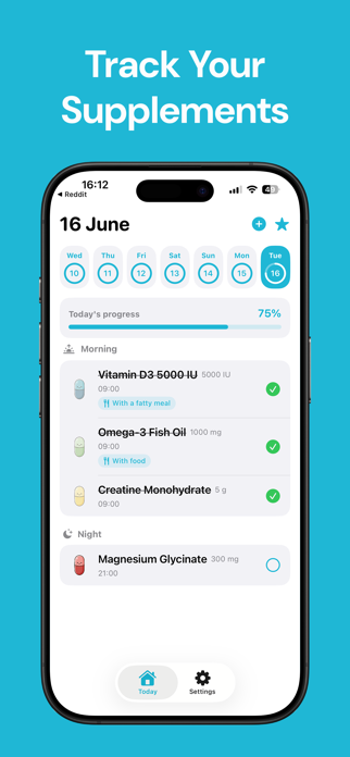 Supplement Tracker: NutriNow Screenshot 1 of 3