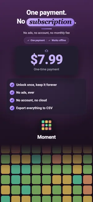 Moment: Mood Tracker & Journal screenshot 3