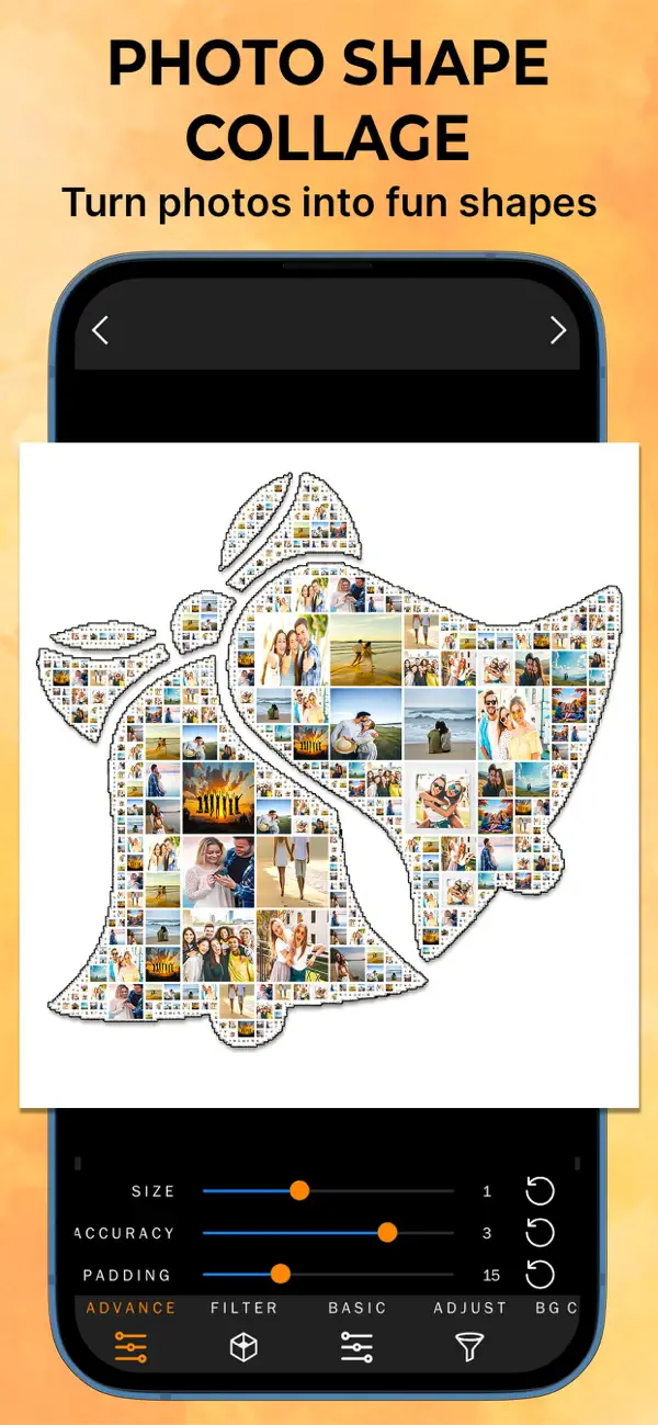 Screenshot #1 pour Créateur de collage de formes