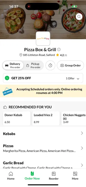 Pizza Box & Grill screenshot 2
