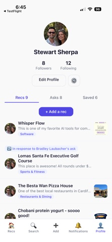 Recs - Trusted Recommendations screenshot