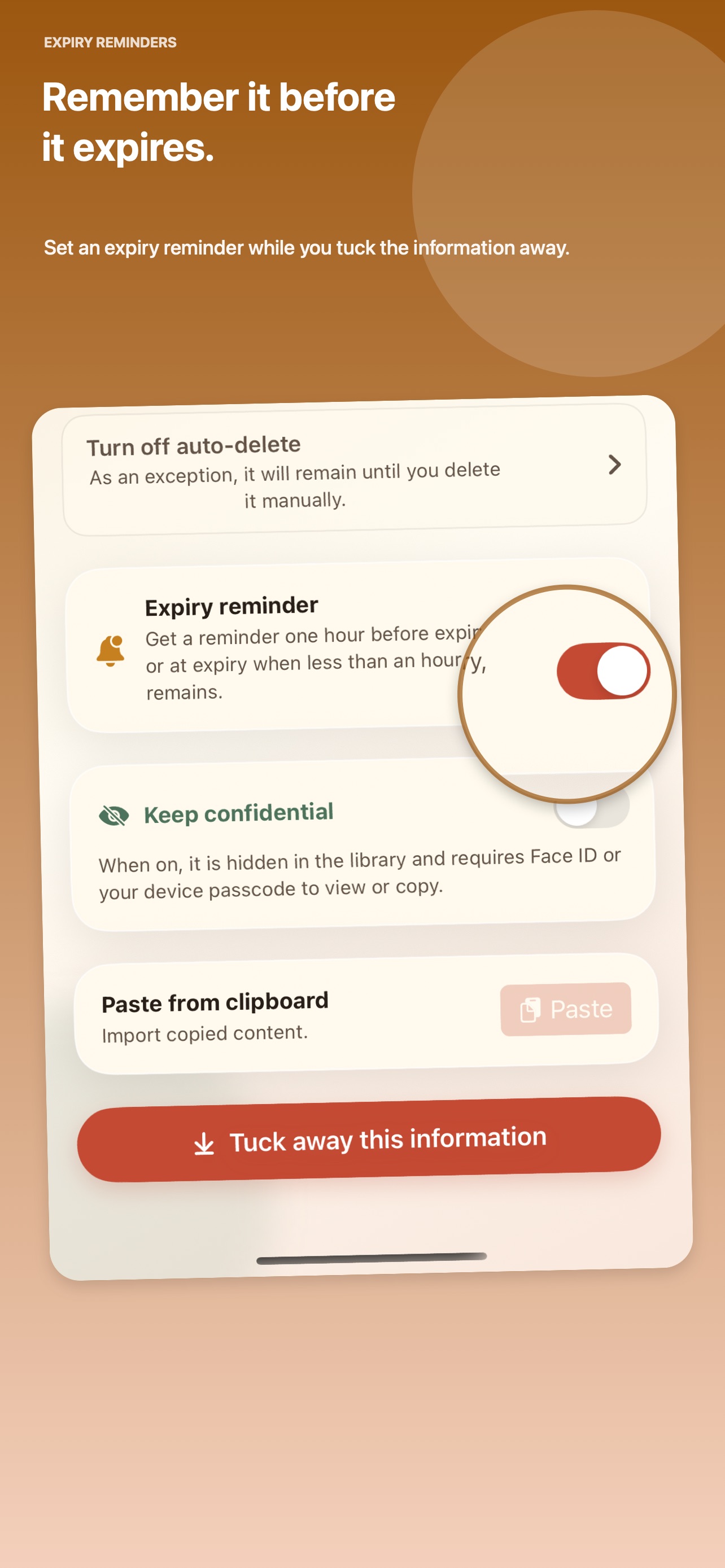 Screenshot 5 of Tucklet: Expiring Notes