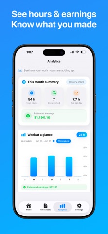 ClockInOut - Hours Tracker screenshot