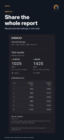 Diskio: Disk & SSD Speed Test Screenshot 5 of 6