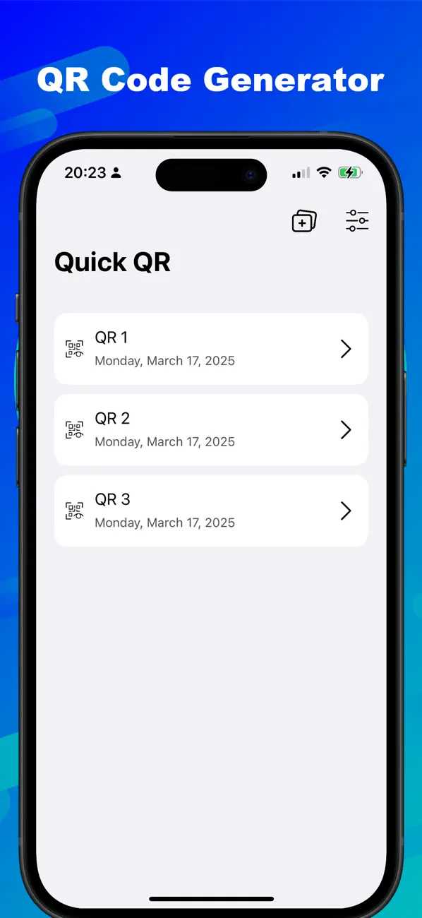 Screenshot #1 pour QuickQR - Build your QR Code