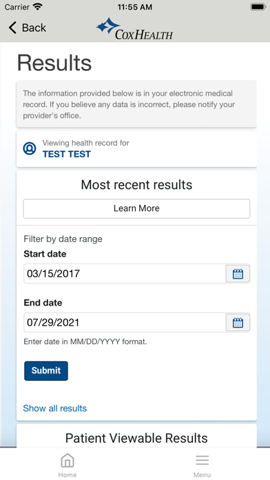 CoxHealthNow Screenshot