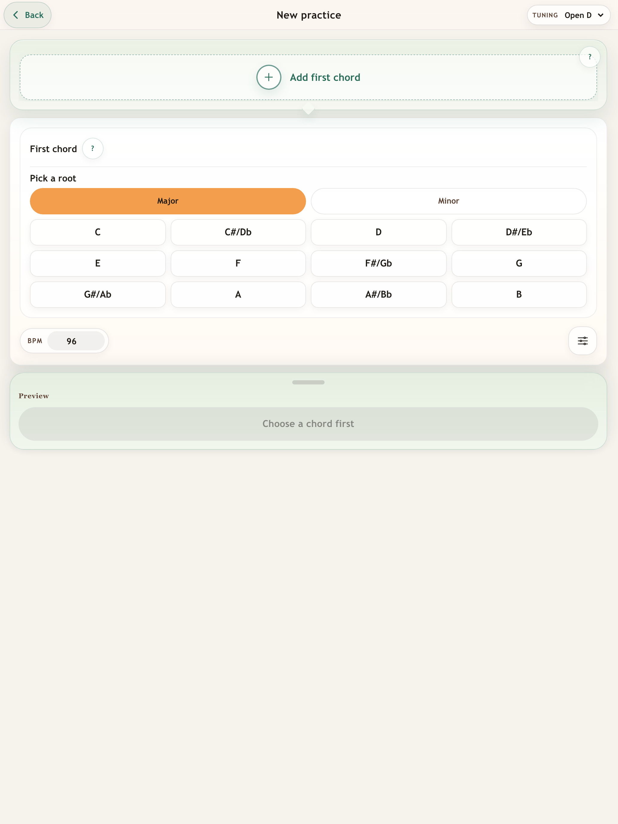 Guitar Open Tunings Trainer