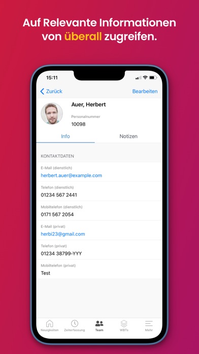 HELIX Personalmanagement Screenshot