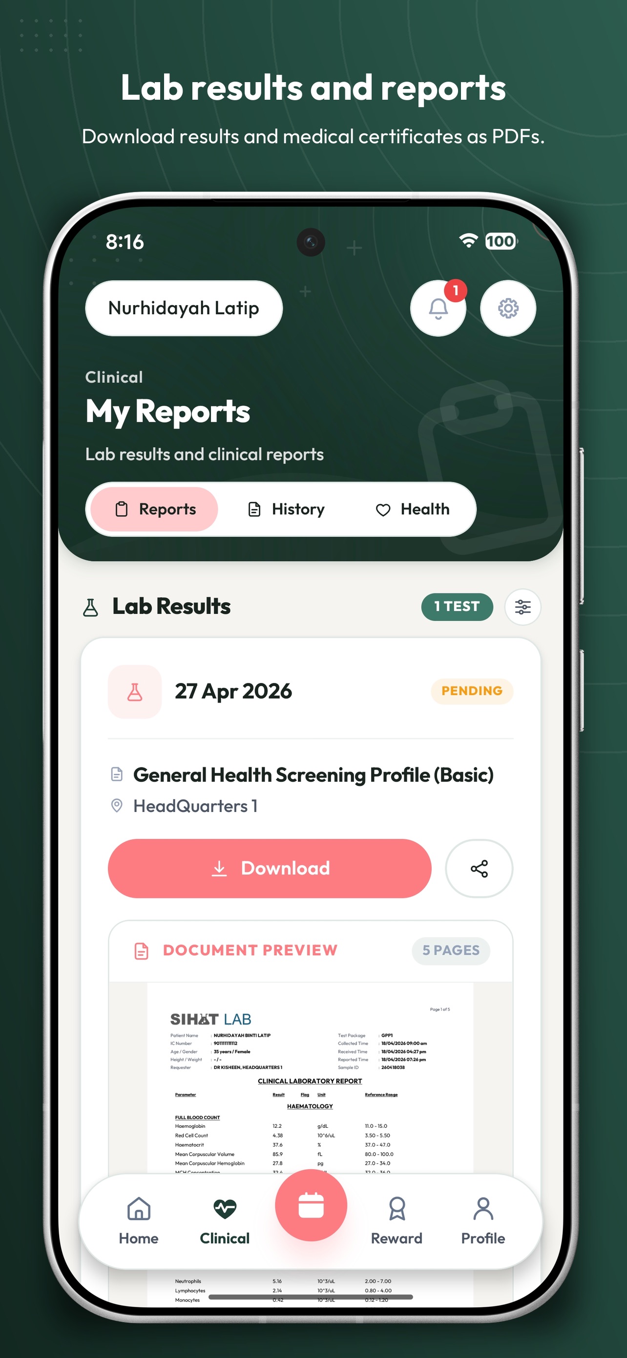 Screenshot 2 of mySihat
