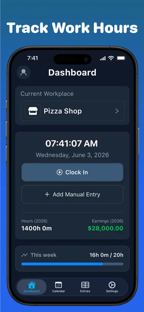 Work Hours Tracker: Time Clock - Utilities App | MWM