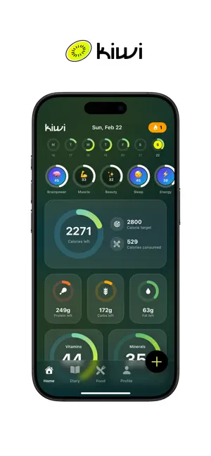 Kiwi: Nutrition Tracker screenshot 1