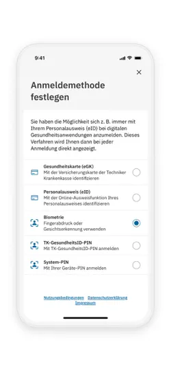 Screenshot von TK-Ident auf dem iPhone 2