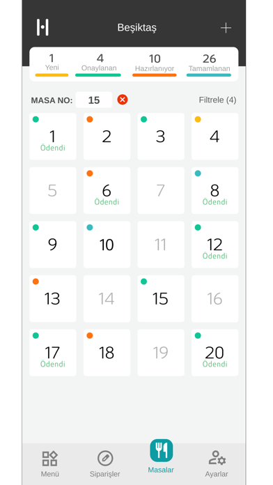Horeca app screenshot