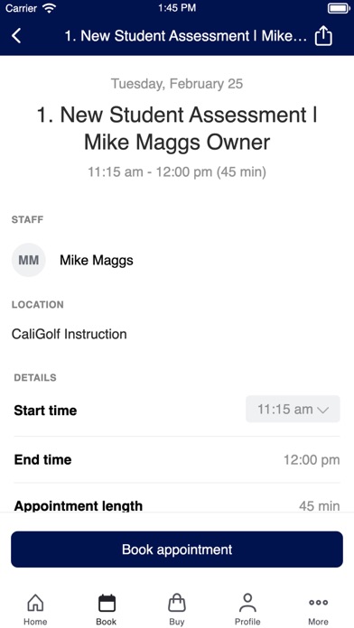 Screenshot #3 pour CaliGolf Instruction App
