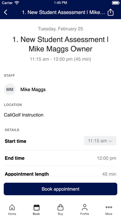 CaliGolf Instruction App